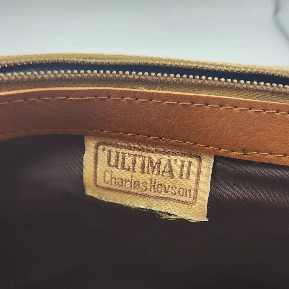 Vintage Charles Revson Attache Briefcase by‎ Ultima II – Beige Brown Canvas